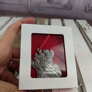 Wallace Silversmiths xmas tree ornament 3 angels p